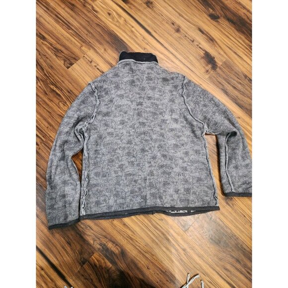 Appleseeds Wool Cardigan Women Sz 20 Grey Floral Grannycore Warmth Work - Picture 8 of 8